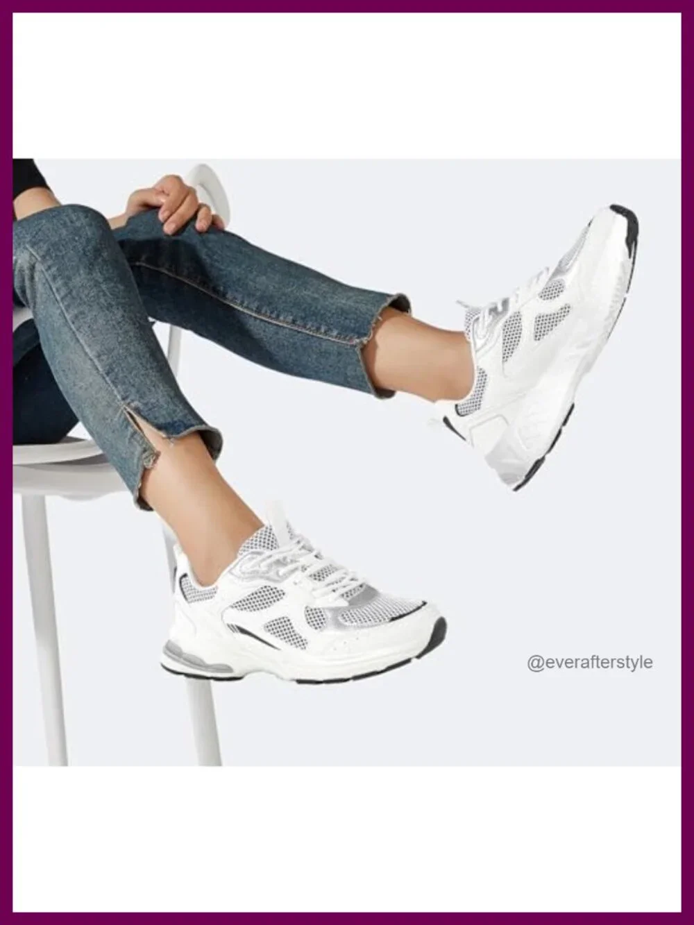 Chunky Fashion Sneakers Breathable Mesh Athletic Walking Shoes